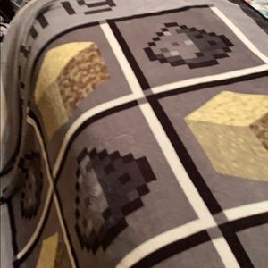 Minecraft themed throw